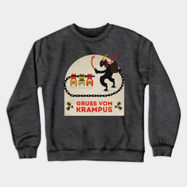 Gruss vom Krampus Crewneck Sweatshirt by DevilOlive